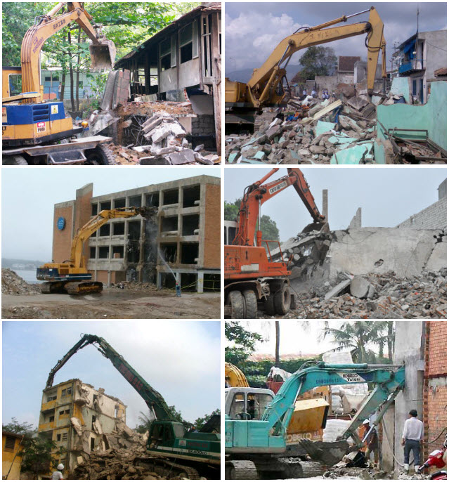 phá dỡ nhà cũ