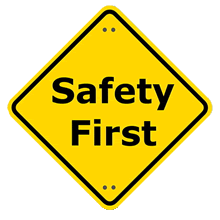 safety first sign